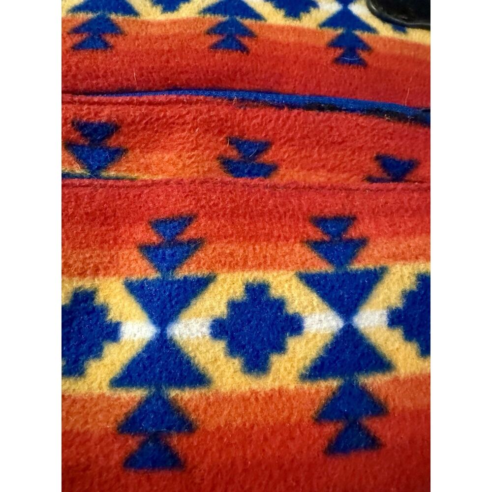 Southwest Aztec Saddle Blanket Style Purse Blue Orange Black Shoulder Bag - Picture 6 of 7